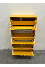 Yellow Shoe Storage Cabinet