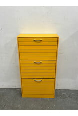 Yellow Shoe Storage Cabinet