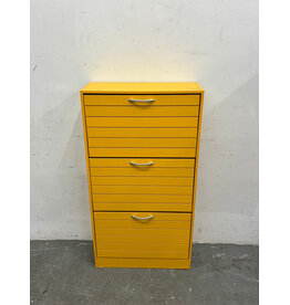 Yellow Shoe Storage Cabinet
