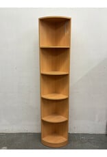 Light Wood Rounded Corner Shelving