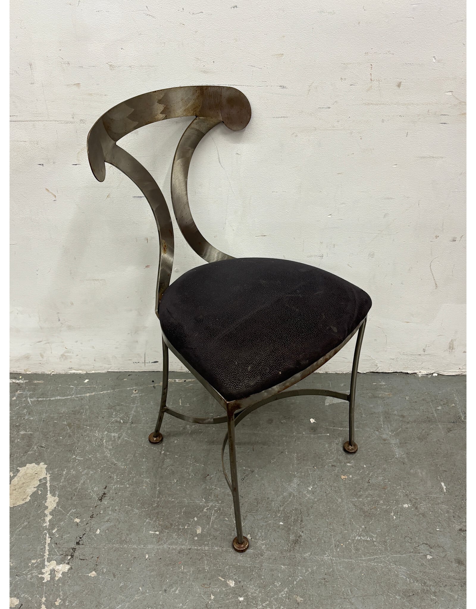 Shaver Howard Brushed Steel Side Chairs