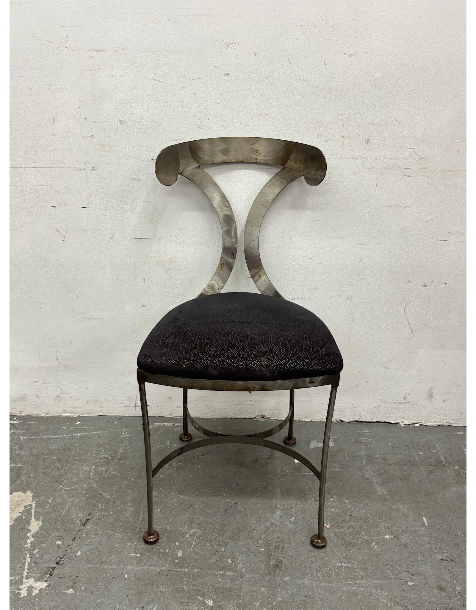Shaver Howard Brushed Steel Side Chairs