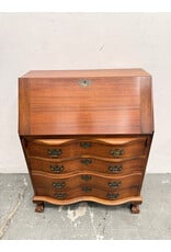 Colonial Style Serpentine Front Secretary Desk