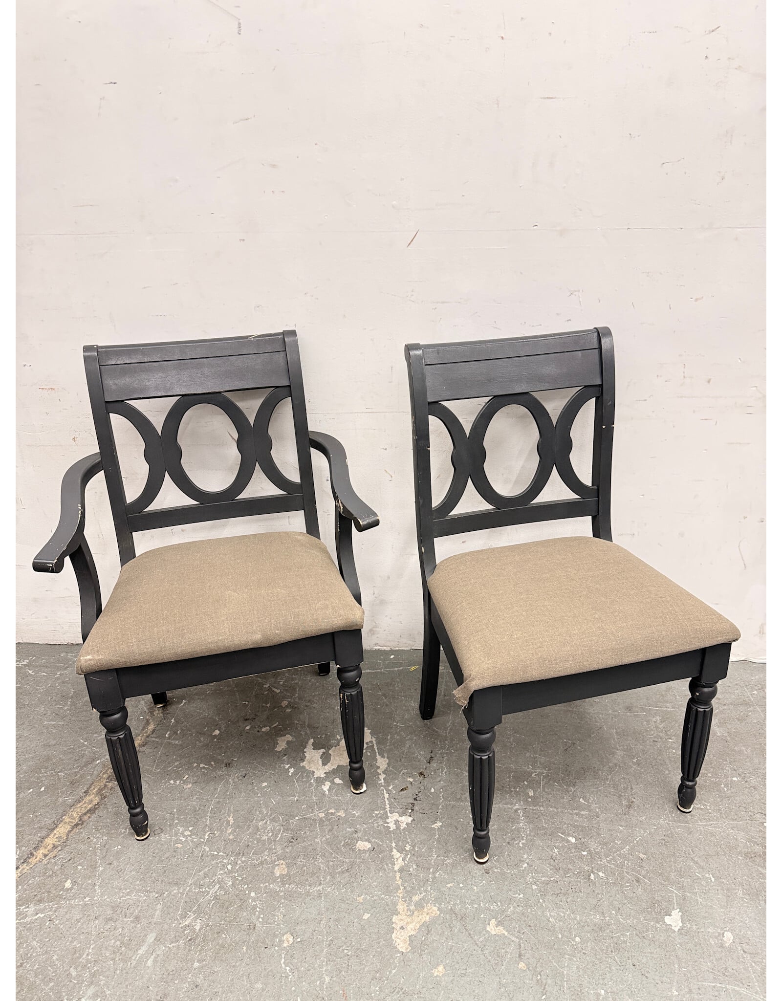 Black Wood Frame Dining Chair