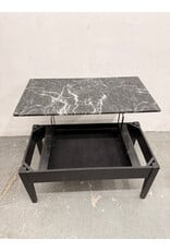 Black Faux Marble Lift Top Coffee Table