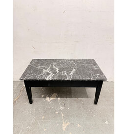 Black Faux Marble Lift Top Coffee Table