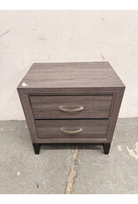 Modern Grey 2-Drawer Nightstand