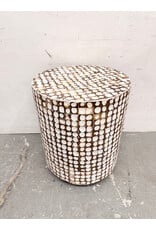 Coconut Shell Inlay Accent Table