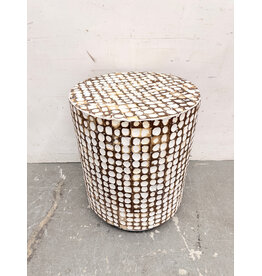 Coconut Shell Inlay Accent Table