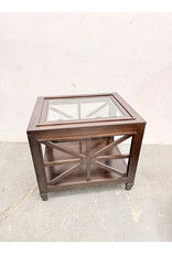 Modern Dark Wood End Table