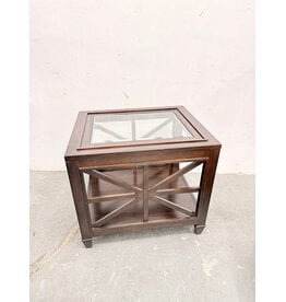 Modern Dark Wood End Table