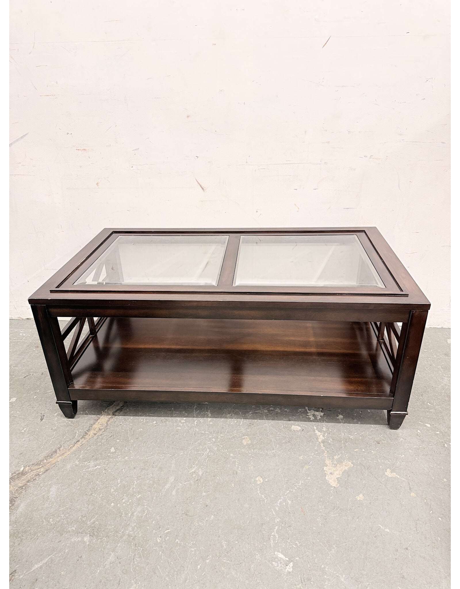 Modern Dark Wood Rectangular Cocktail/Coffee Table