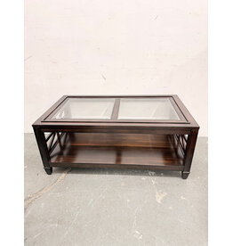 Modern Dark Wood Rectangular Cocktail/Coffee Table