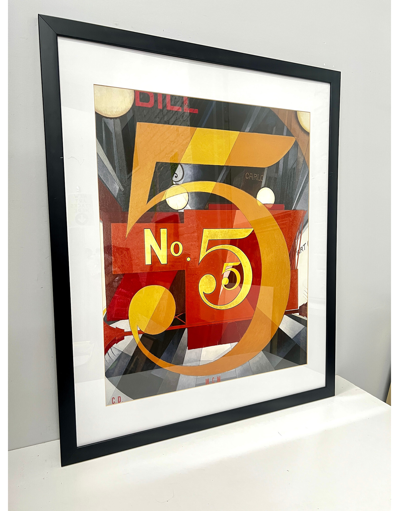 I Saw The Figure 5 in Gold by Charles Demuth, framed print