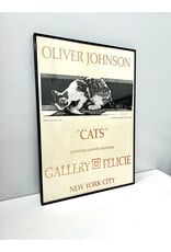 Oliver Johnson--"Cats", framed vintage exhibition poster
