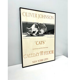 Oliver Johnson--"Cats", framed vintage exhibition poster