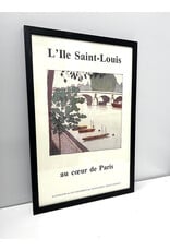 L'Ile Saint-Louis, au coeur de Paris by Yan Nascimbene, framed poster