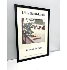 L'Ile Saint-Louis, au coeur de Paris by Yan Nascimbene, framed poster