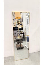 Modern Standing Mirror, Gold Frame