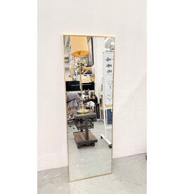 Modern Standing Mirror, Gold Frame