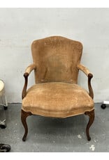 Louis XV Style Velvet Armchair