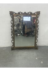 Ornate Brass Hanging Mirror