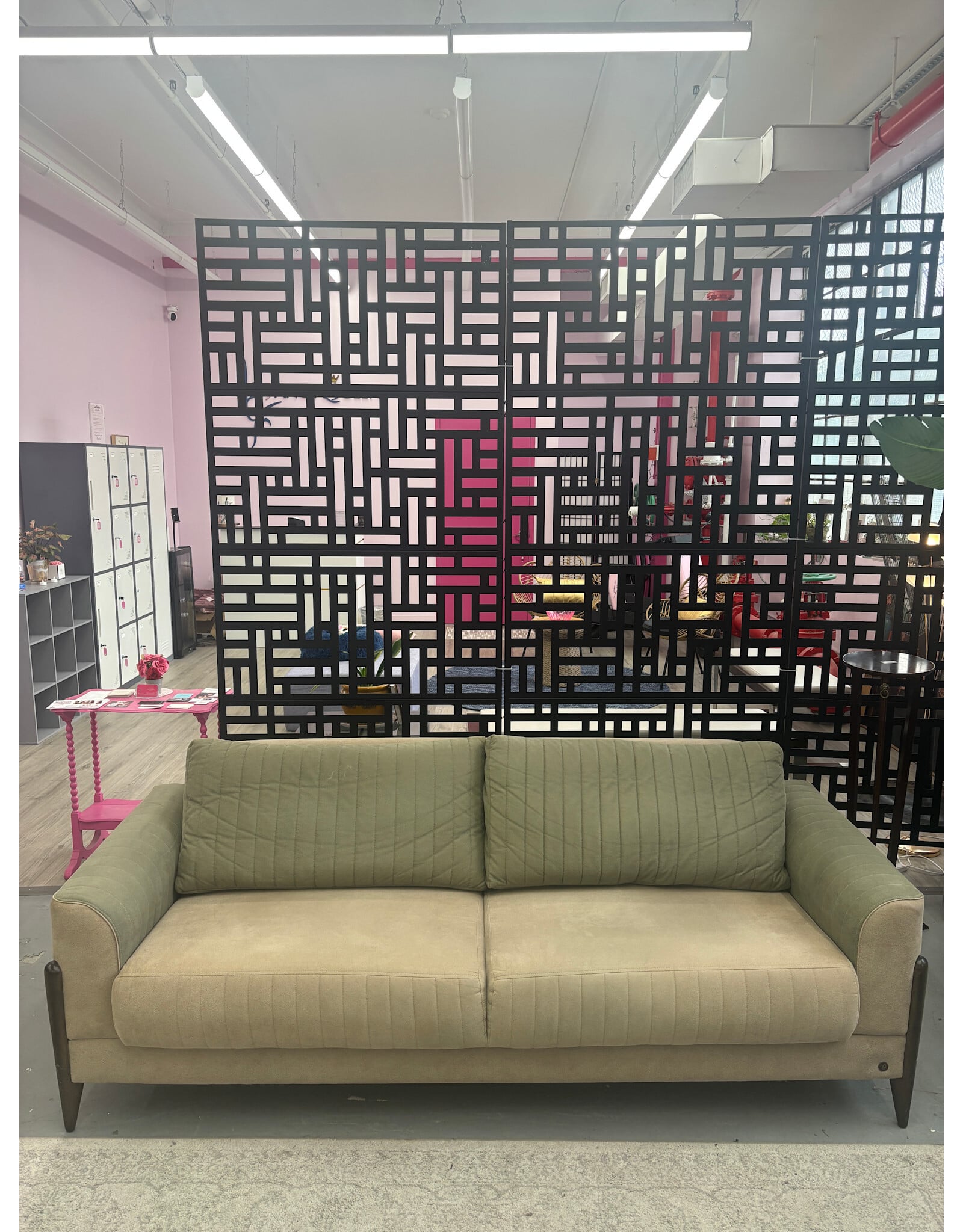 Modern Two Tone Upholstered Sofa