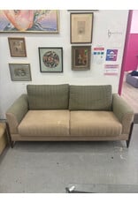 Modern Two Tone Upholstered Loveseat