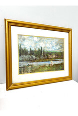 View of Vetheuil by Claude Monet, framed print