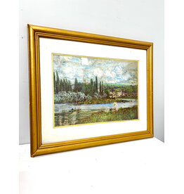 View of Vetheuil by Claude Monet, framed print
