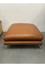Design Within Reach Camel Leather Low Ottoman