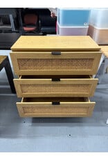 Modern Blonde Cane Small Dresser
