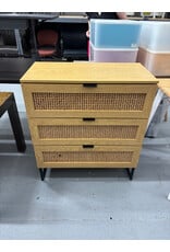 Modern Blonde Cane Small Dresser