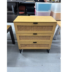 Modern Blonde Cane Small Dresser