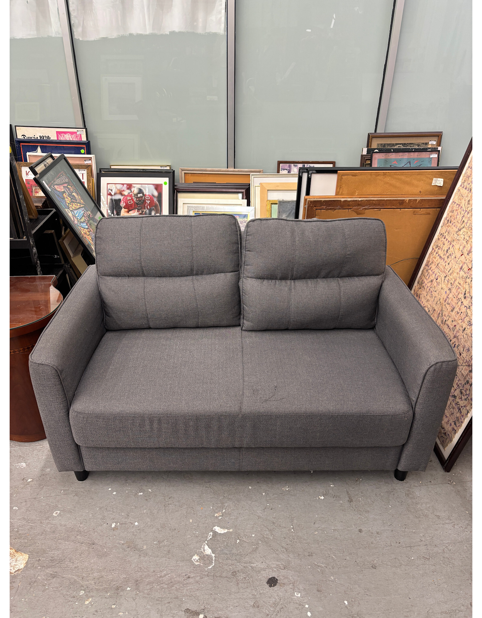 Affetto Gray Upholstered Loveseat