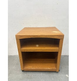 Old Oak Wood Media Cart