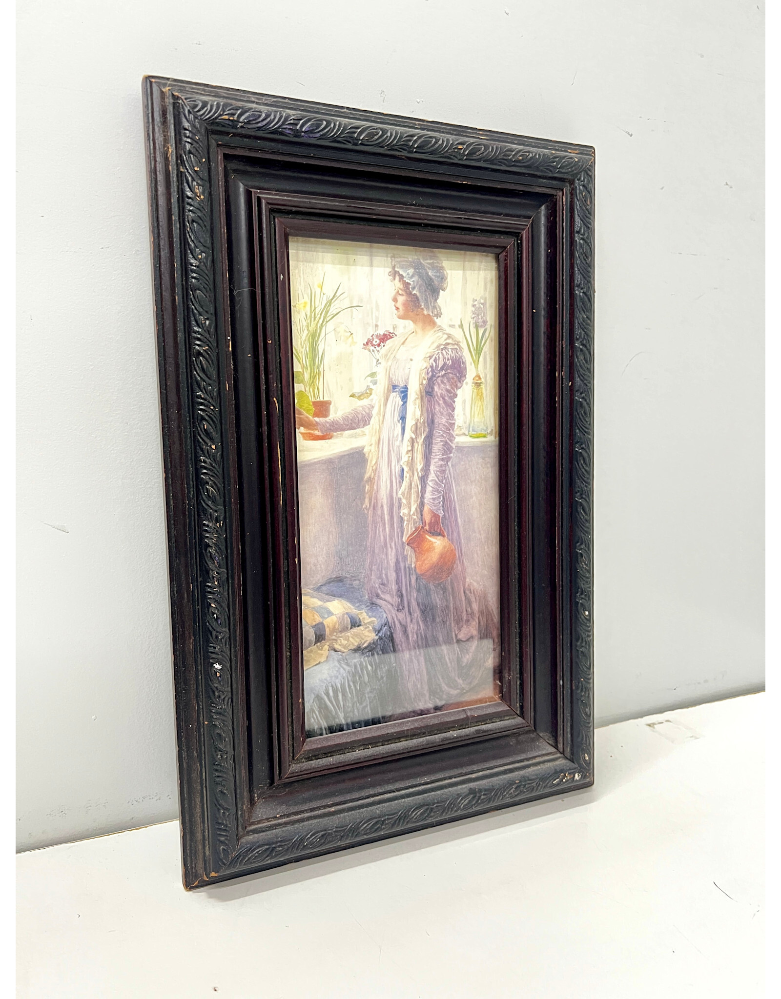 Tending the Flowers by William Henry Margeston, framed print