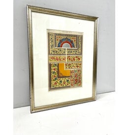 Framed Persian Floral Design Patterns by Owen Jones, framed chromolithograph