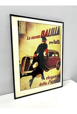Framed Vintage Style Fiat Poster