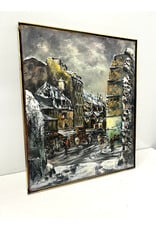 Rue Galande Vieux Paris, framed painting, sgnd Rymond Besse