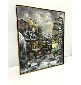 Rue Galande Vieux Paris, framed painting, sgnd Raymond Besse