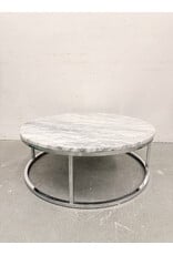 CB2 Round Marble Top Coffee Table