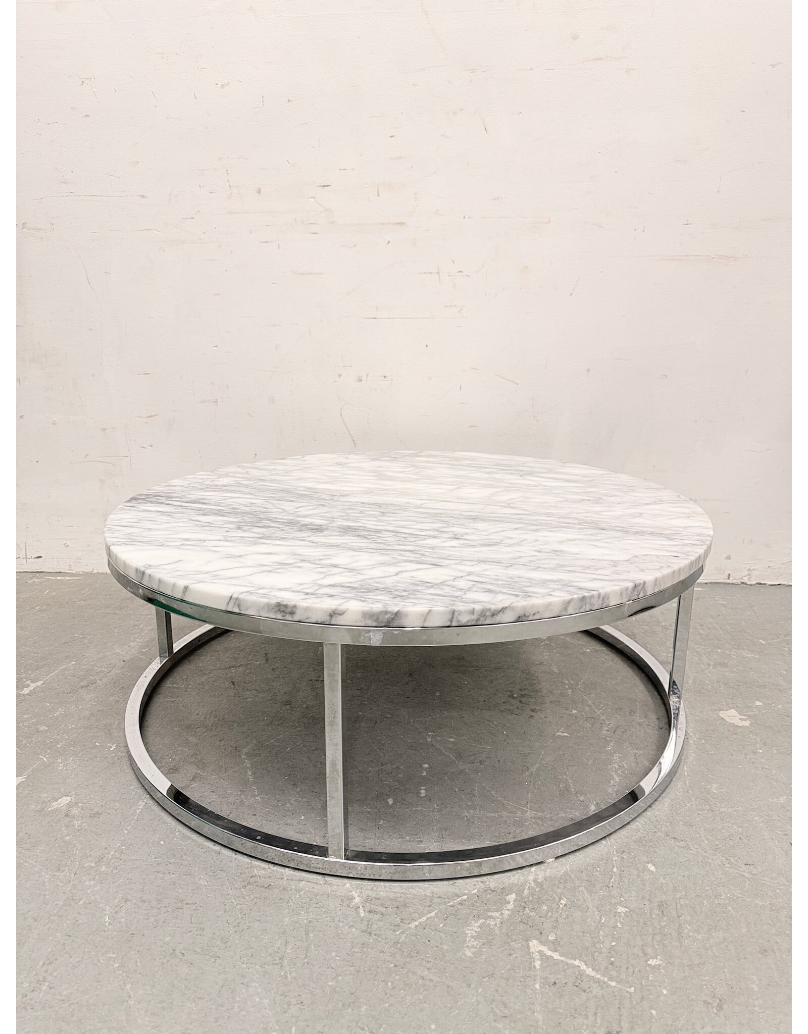 CB2 Round Marble Top Coffee Table