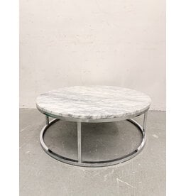 CB2 Round Marble Top Coffee Table