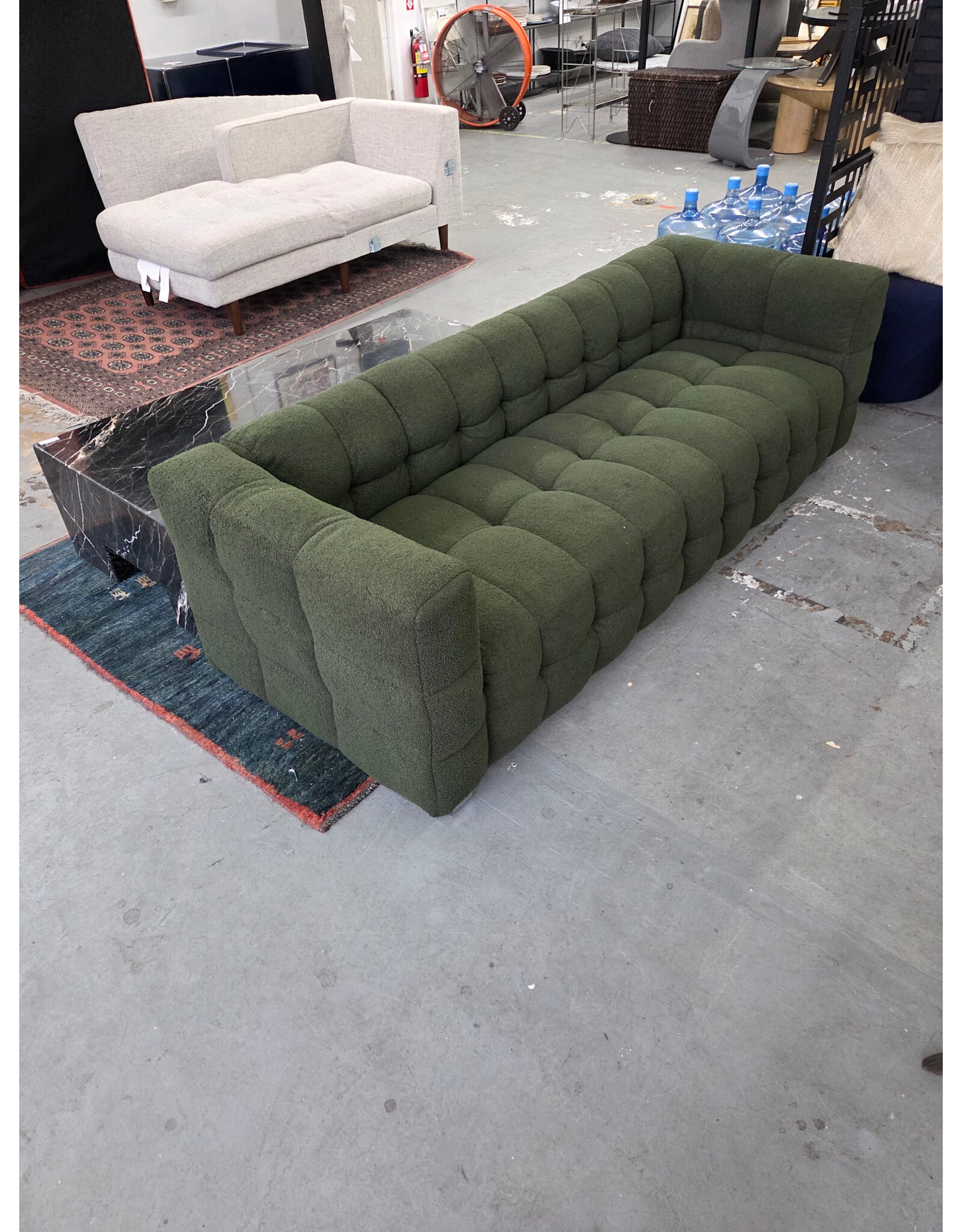 Green Boucle Couch