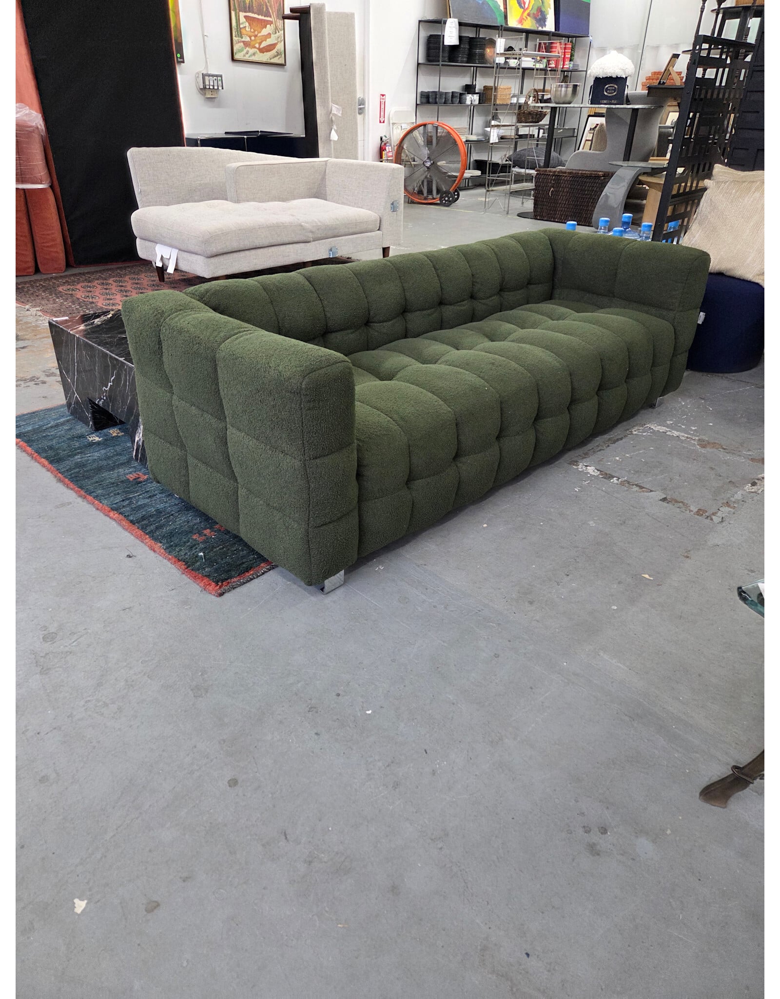 Green Boucle Couch