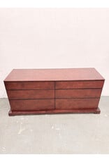 Modern Dark Wood 6-Drawer Dresser