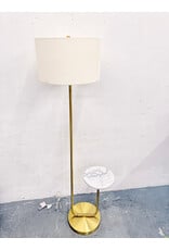 Evelyn & Zoe Floor Lamp with White Marble Tray Table