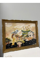 Geishas in a Dream, gouache painting, sgnd. Vallence