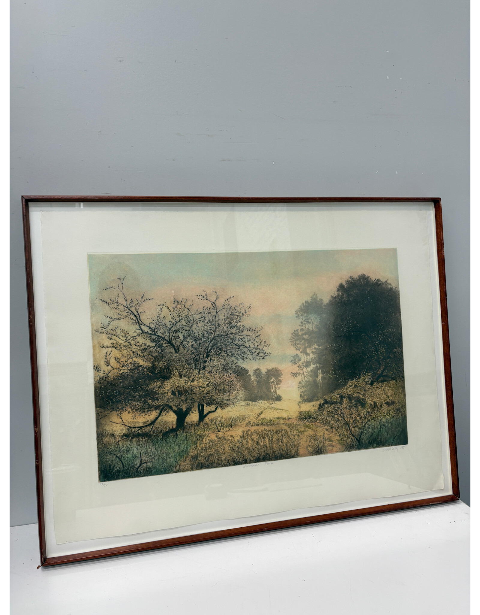 Orchard Path, etching, sgnd. Joseph Essig